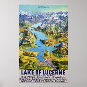 " Schweiz: 2022/heute- Vierwaldstättersee Panorama Poster