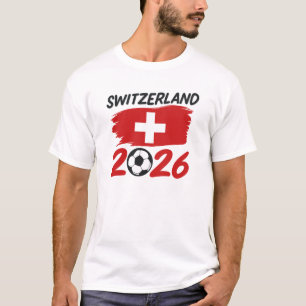 Schweiz 2026 Fußball-Fan-Ausrüstung Anhänger T-Shirt