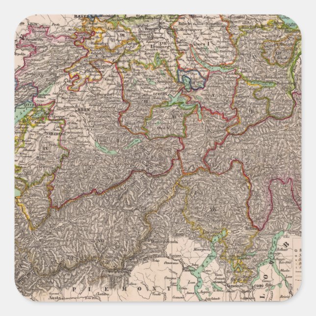 Schweiz 22 quadratischer aufkleber (Vorderseite)
