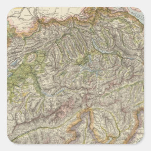 Schweiz 3 quadratischer aufkleber