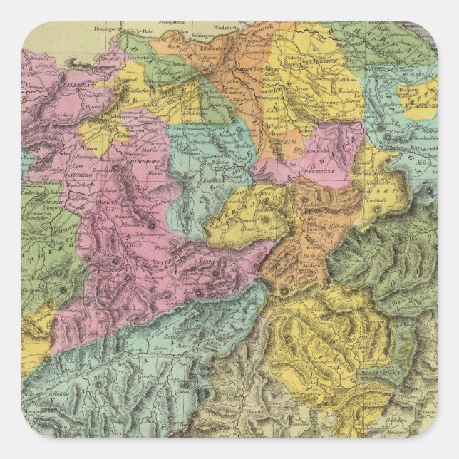 Schweiz 6 quadratischer aufkleber (Vorderseite)