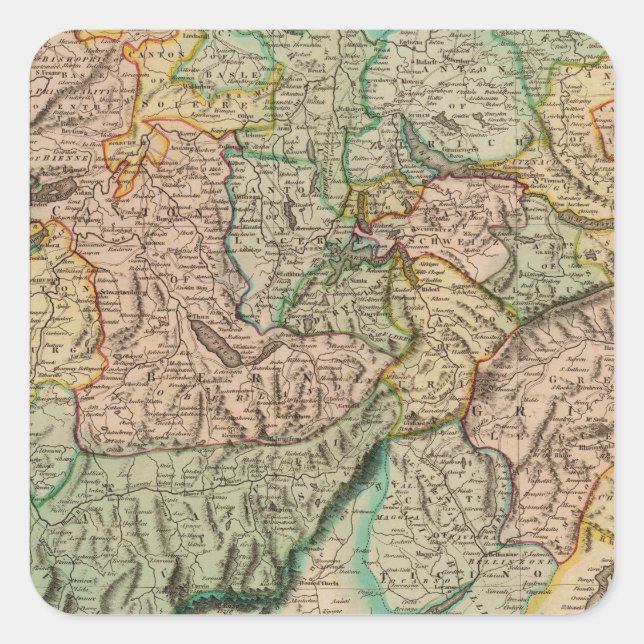 Schweiz 8 quadratischer aufkleber (Vorderseite)