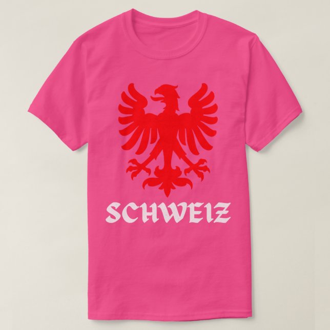 Schweiz Adler Schweizer Flaggenpreis T-Shirt (Design vorne)