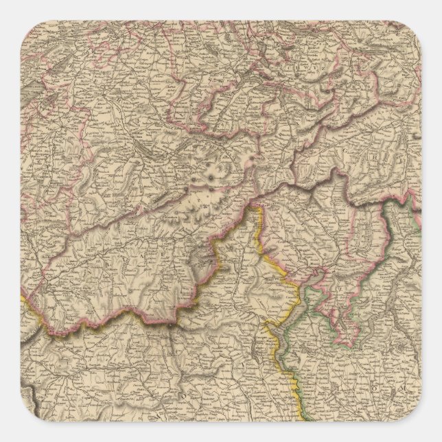 Schweiz, Alpen Quadratischer Aufkleber (Vorderseite)