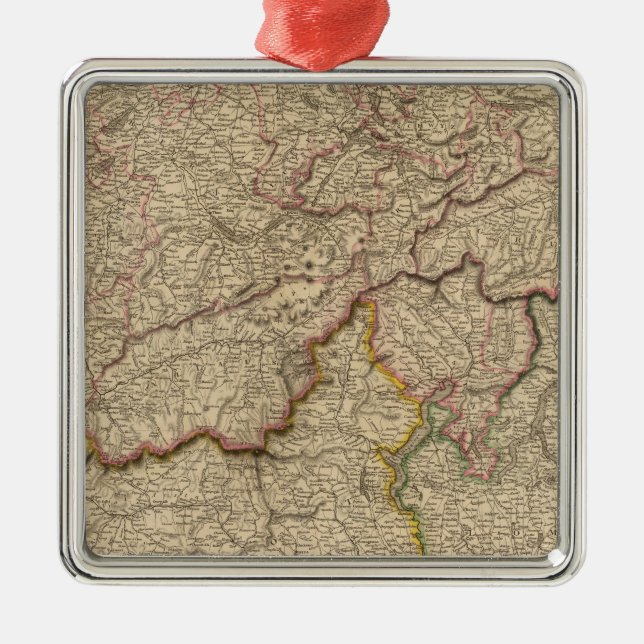 Schweiz, Alpen Silbernes Ornament (Vorne)
