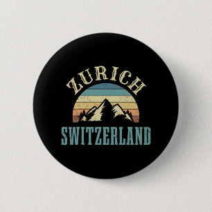 Schweiz Alpen Skifahren Schweizer Berge Liebhaber Button