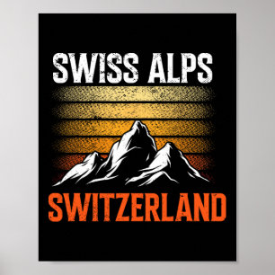 Schweiz Alpen Vintages Skigebiet Schweiz Schweiz S Poster
