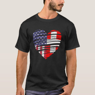 Schweiz American Grown Heart USA Patriot Herit T-Shirt