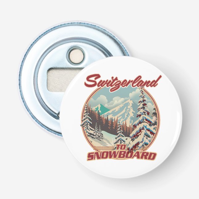 Schweiz bis Snowboard Flaschenöffner (Vorderseite)