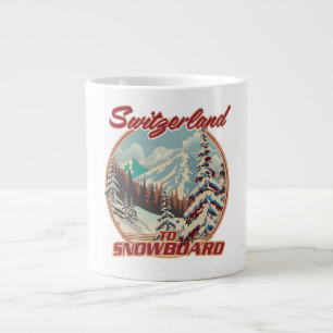 Schweiz bis Snowboard Jumbo-Tasse