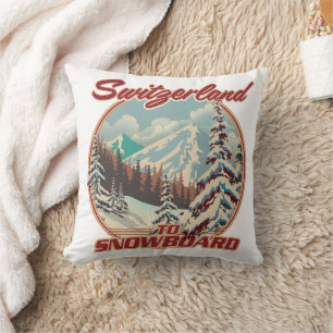 Schweiz bis Snowboard Kissen