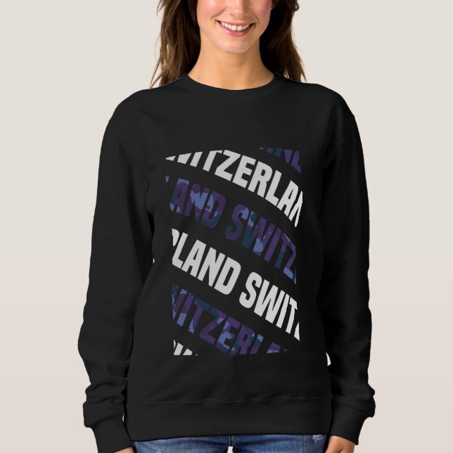 Schweiz Camouflage Muster Lila Camouflage Sweatshirt (Vorderseite)