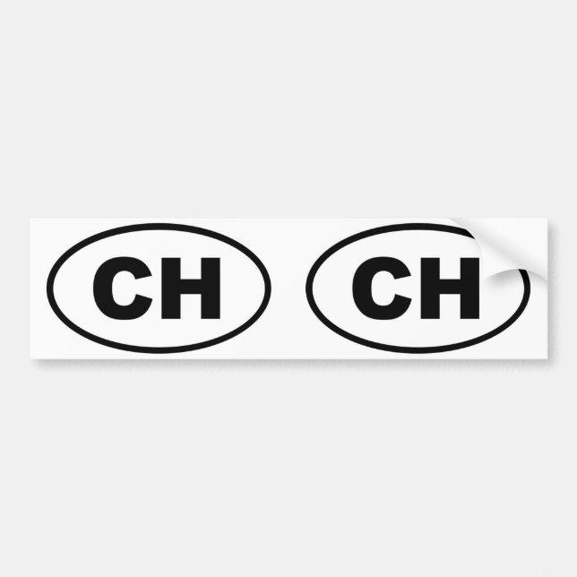 Schweiz CH Europäisches Oval Autoaufkleber (Vorne)