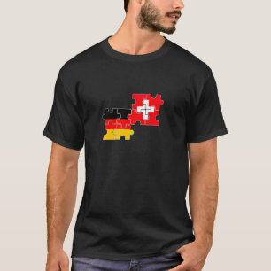 Schweiz Deutschland Flagge Deutsch Schweizerisch T-Shirt