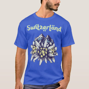 Schweiz Edelweiss Alpen Souvenir Berg Wandern T-Shirt