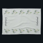 Schweiz Edelweiss Blume Schweiz Drehbuch Geschirrtuch<br><div class="desc">Schweizer Edelweiss Küchentücher. Schweizer Schrift Küchenhandtücher mit Edelweiss Blume.</div>
