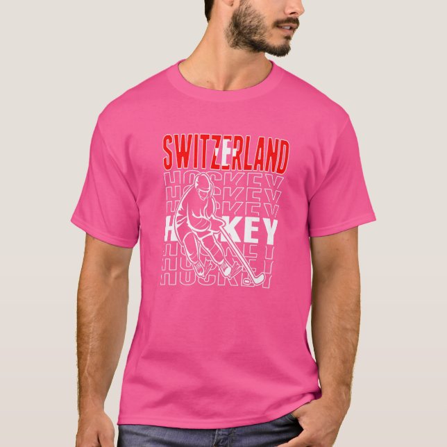 Schweiz Eishockey Swiss Hockey Team Support T-Shirt (Vorderseite)