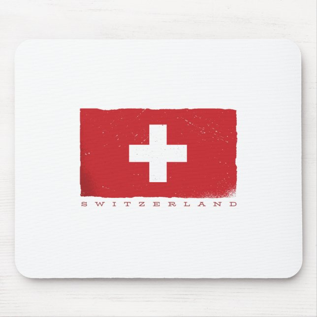 SCHWEIZ-Fahne für Schweizer Lover Mousepad (Vorne)