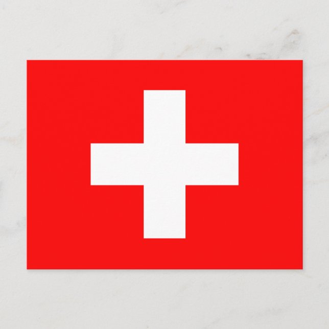 Schweiz Flag Postkarte (Vorderseite)