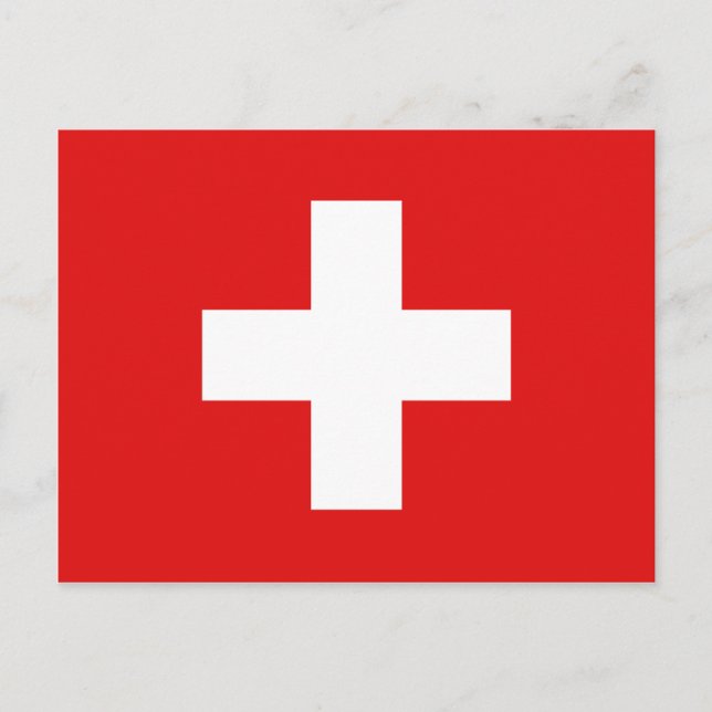 Schweiz Flag Postkarte (Vorderseite)