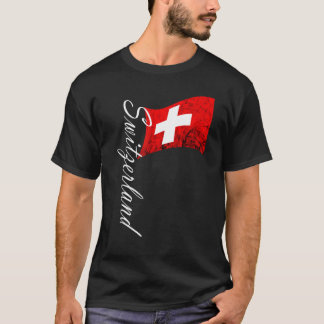 Schweiz Flag Vintag Schweizer Flagge Schweiz Schwe T-Shirt