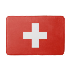 Schweiz Flagge Badematte