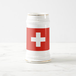 Schweiz Flagge Bierglas