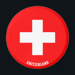 Schweiz Flagge Charming Patriotic Magnet<br><div class="desc">Die Schweizer Flagge Bezauberndes Patriotisches Magnet mit der Schweizer Fahne wurde über dem Magneten angezeigt. Der Name des Landes ist in das Design am unteren Rand des Bildes eingebunden. Der Text kann mit der Funktion "Anpassen!" vollständig angepasst werden. Dieses schöne Schweizer Magnet ist das stilvolle Geschenk für jeden Anlass. ©...</div>