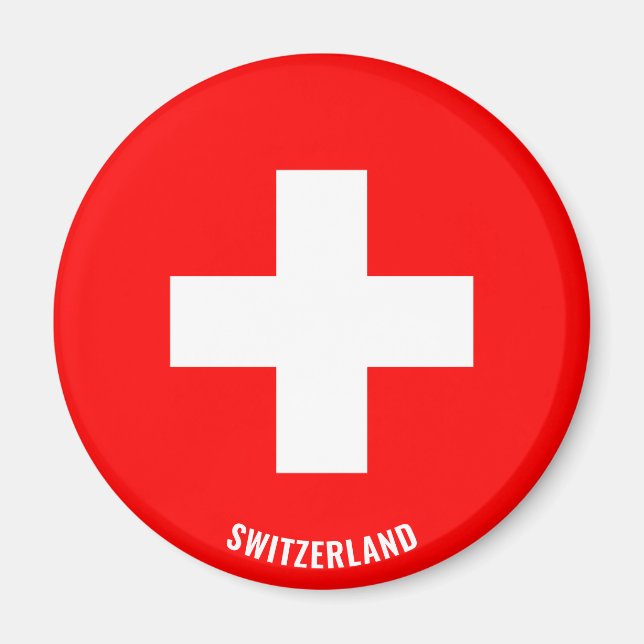 Schweiz Flagge Charming Patriotic Magnet (Vorne)