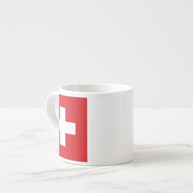Schweiz Flagge Espressotasse (Vorderseite Links)