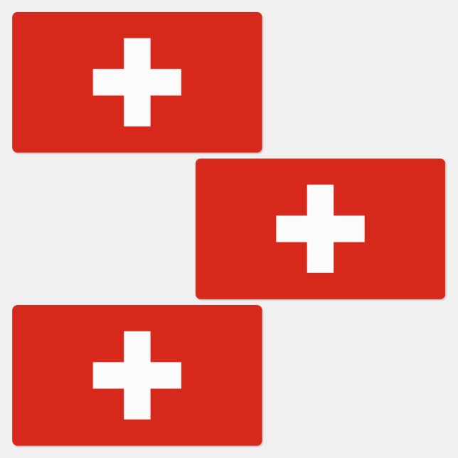 Schweiz Flagge Etiketten (Gruppe)