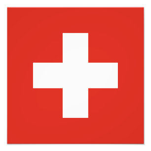 Schweiz Flagge Fotodruck