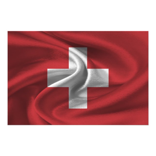 Schweiz Flagge Fotodruck (Vorne)