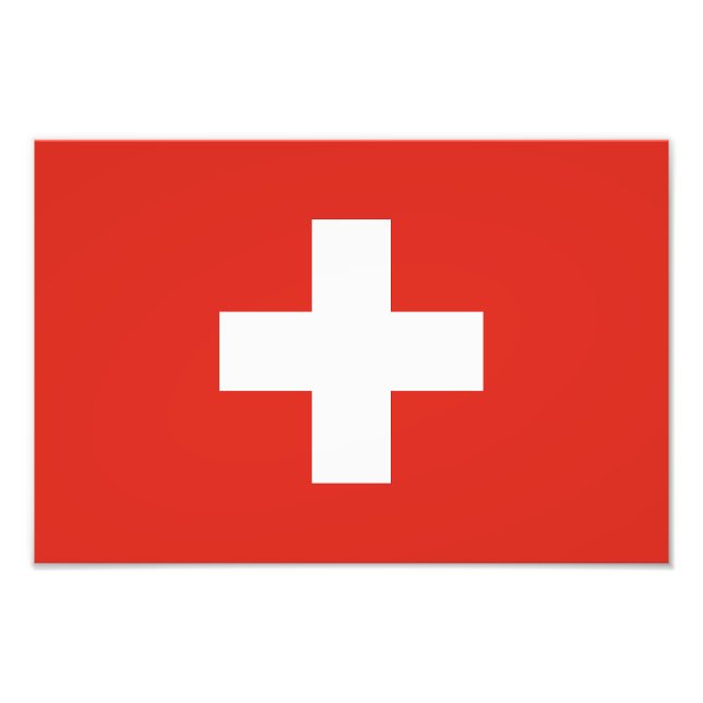 Schweiz Flagge Fotodruck (Vorne)