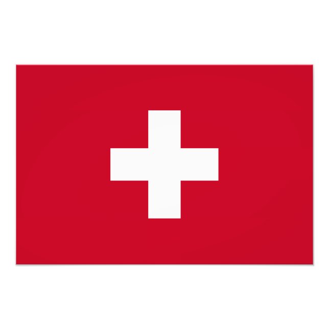 Schweiz Flagge Fotodruck (Vorne)
