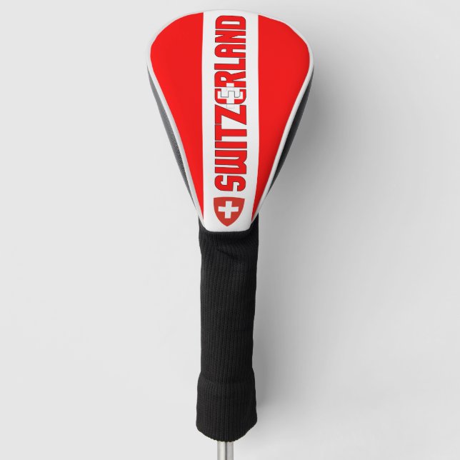 Schweiz Flagge Gorgetic Patriotic Golf Headcover (Vorderseite)