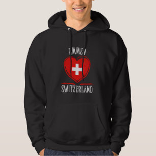 Schweiz Flagge Herz Emmen Stadt Hoodie