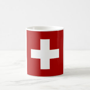 Schweiz-Flagge in Chrome Grapphics-Coffe-Tasse Tasse