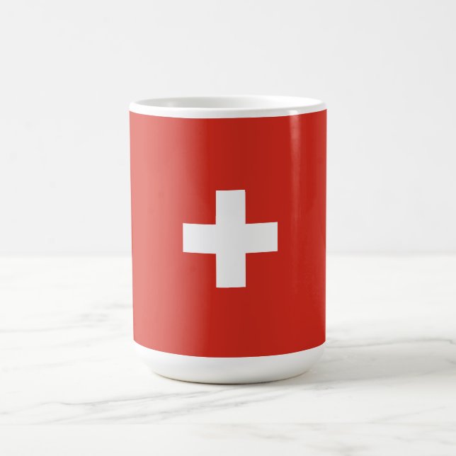 Schweiz Flagge Kaffeetasse (Mittel)