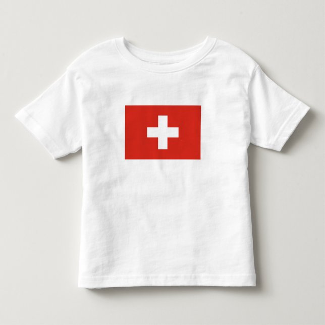 Schweiz Flagge Kleinkind T-shirt (Vorderseite)