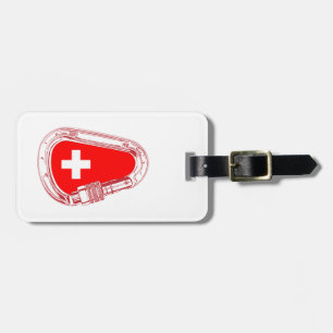 Schweiz Flagge Klettersteig Carabiner Gepäckanhänger