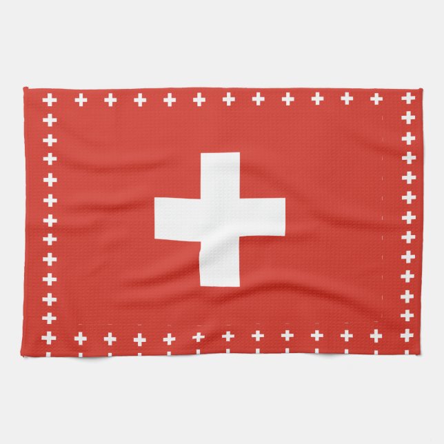 Schweiz Flagge Küchentücher (Horizontal)