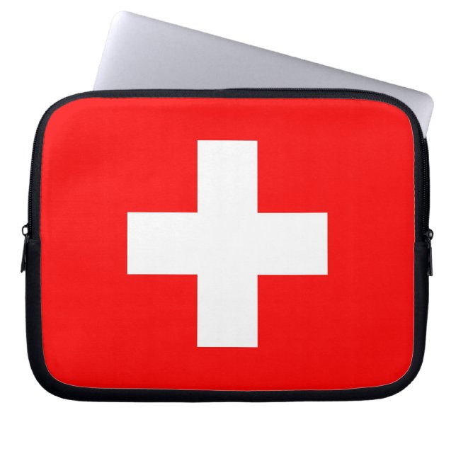 Schweiz-Flagge - Laptop-Sieb Laptopschutzhülle (Vorderseite)