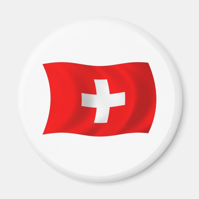 Schweiz Flagge Magnet (Vorne)