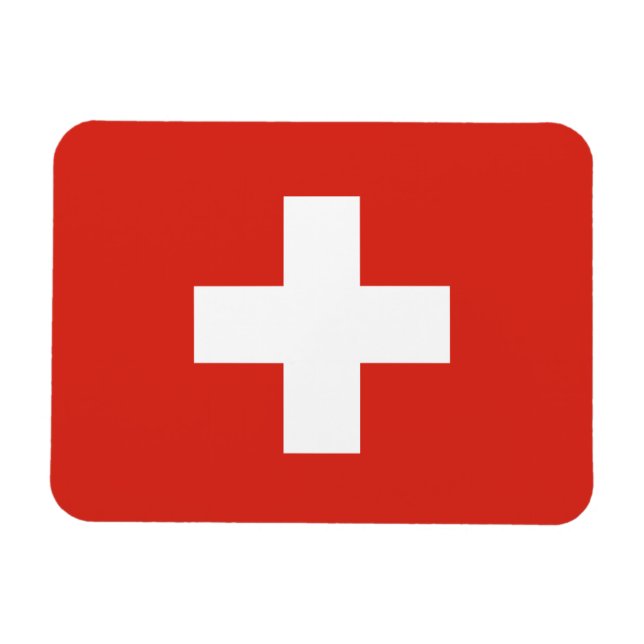 Schweiz Flagge Magnet (Horizontal)