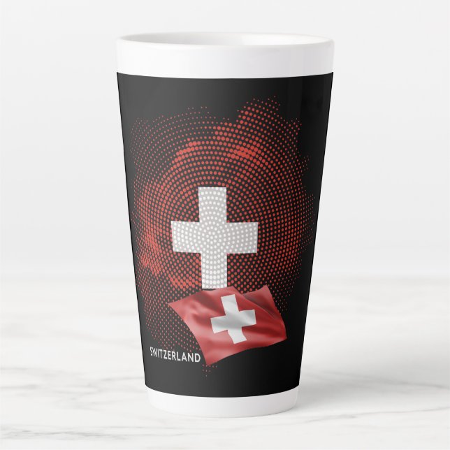 Schweiz Flagge Milchtasse (Vorderseite)