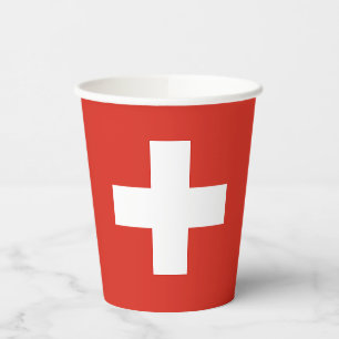 Schweiz Flagge Pappbecher