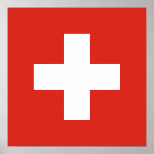 Schweiz Flagge Poster