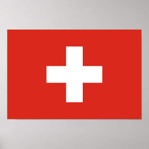 Schweiz Flagge Poster