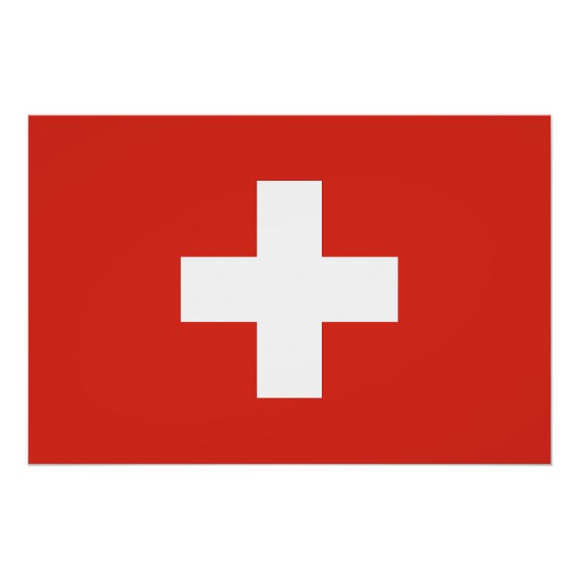 Schweiz Flagge Poster (Vorderseite)